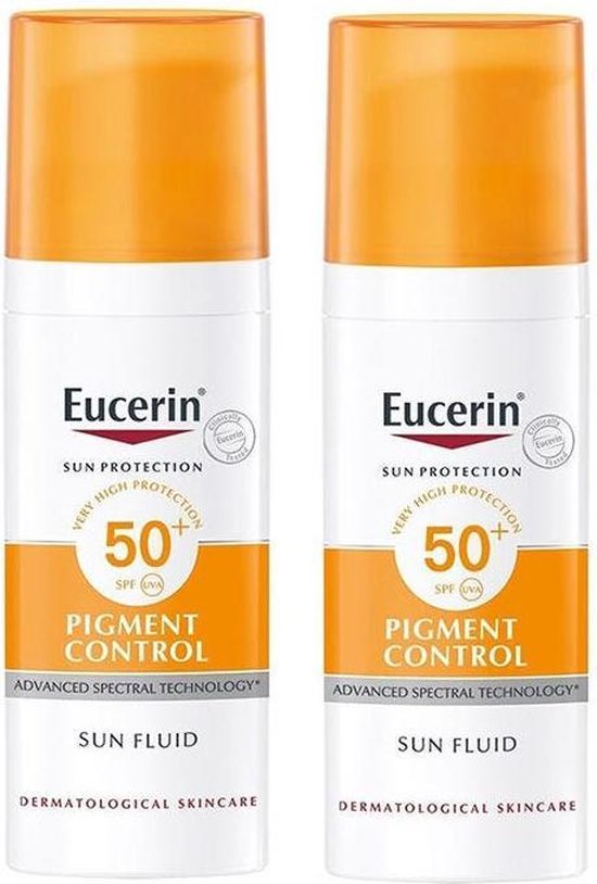 Eucerin Sun Pigment Control Fluid SPF 50+ - Zonnebrand - 2x 50 ml | bol.com