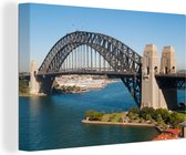 Canvas Schilderij Sydney Harbour Bridge in Australië in de zomer - 120x80 cm - Wanddecoratie