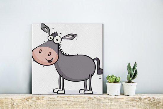 Une illustration d'un chevalet gris 20x20 cm - petit - Tirage photo sur toile (Décoration murale salon / chambre)