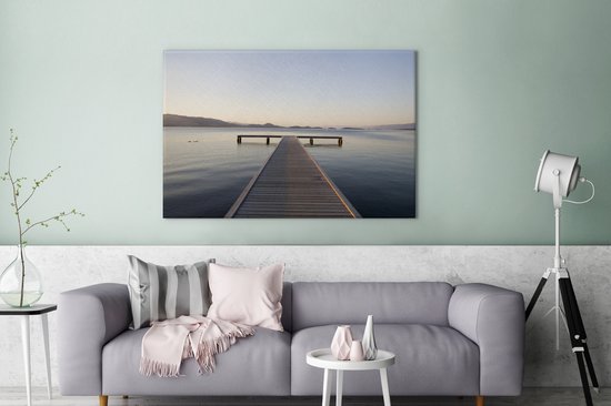 Vue pittoresque d'une jetée toile 140x90 cm - Tirage photo sur toile (Décoration murale salon / chambre)
