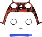 PS5 Controller Behuizing Shell - Red Skull - Cover Shell