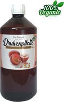 Druivenpit olie 1000 ml - Biologisch - 100% Puur - Koudgeperst - Huidolie - Haarmasker - Baard - Makeup-remover - Pure Naturals