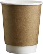 Tasses à café Kraft double paroi 200cc/8oz - 625 pcs/boîte.