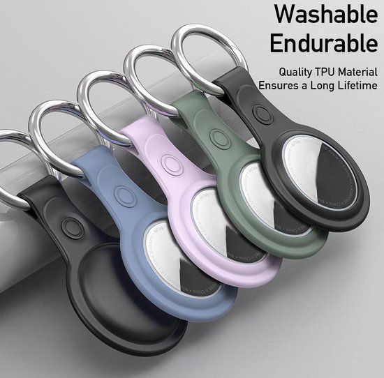 DUX DUCIS sleutelhanger Silicon 4 Pack siliconen hoesje voor AirTag - multi colour