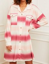 Jurk blouse | roze strepen | one size