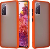 Voor Samsung Galaxy S20 FE Skin Hand Feeling Series Shockproof Frosted PC + TPU beschermhoes (rood)