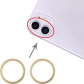 2 stuks achteruitrijcamera glazen lens metalen beschermring ring voor iPhone 11 (goud)