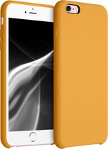 kwmobile telefoonhoesje voor Apple iPhone 6 Plus / 6S Plus - Hoesje met siliconen coating - Smartphone case in goud-oranje