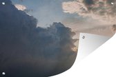 Tuinposter - Tuindoek - Tuinposters buiten - Zon breekt door wolken - 120x80 cm - Tuin