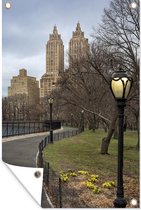 Muurdecoratie New York - Central Park - Boom - 120x180 cm - Tuinposter - Tuindoek - Buitenposter
