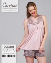 Caroline | Pyjama Dames Volwassenen |Short Pyjama | 2 delige Set Roze|  Hoge Kwaliteit | Maat S