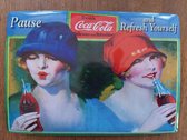Drink Coca-Cola - Pause and Refresh Yourself - Metal card - Bord - Wandbord - 15x20cm