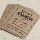 10 RSVP kaarten Vintage Affair Gingerray
