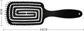 Antiklit Haarborstel-Zwart //Large Curved Comb/ Design Octopus Brush Scalp //  Massage Comb Brush  // Man // Vrouwen