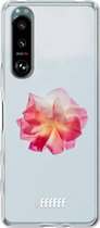 6F hoesje - geschikt voor Sony Xperia 5 III -  Transparant TPU Case - Rouge Floweret #ffffff