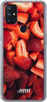6F hoesje - geschikt voor OnePlus Nord N10 5G -  Transparant TPU Case - Strawberry Fields #ffffff