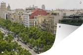 Tuinposter - Tuindoek - Tuinposters buiten - Middag - Barcelona - Straat - 120x80 cm - Tuin