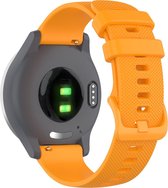 YONO Siliconen Sport Bandje 20mm - geschikt voor Samsung Galaxy Watch 6 / 5 / Pro / 4 / 3 / Active 2 - Garmin Approach / Forerunner / Venu 2 Plus / SQ / Vivomove - Polar Ignite / Unite – Huawei - Oranje