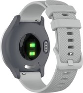 YONO Siliconen Sport Bandje 20mm - Horlogebandje geschikt voor Samsung Galaxy Watch 6 / 5 / Pro / 4 / 3 / Active 2 - Garmin Approach / Forerunner / Venu 2 Plus / SQ / Vivomove - Polar Ignite / Unite – Huawei - Grijs