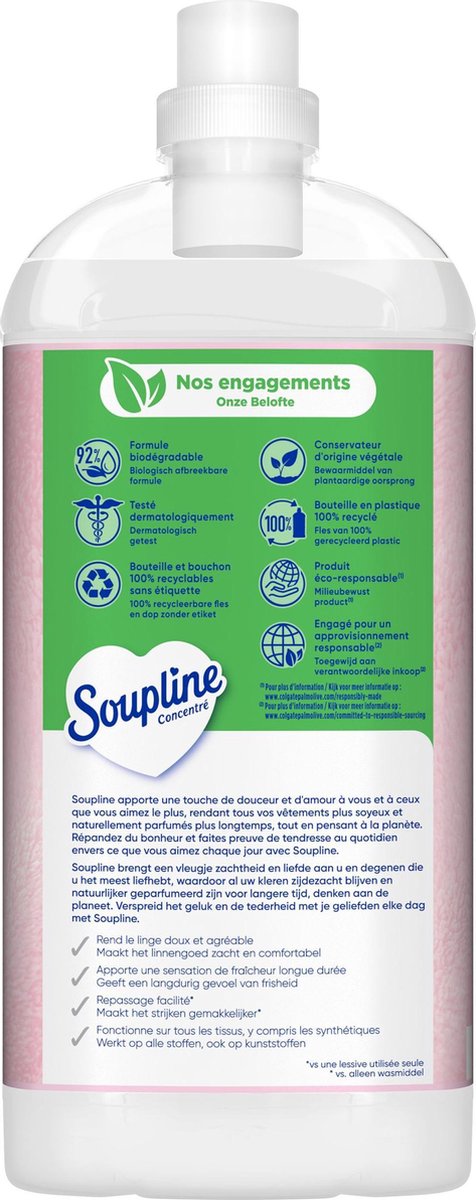 SOUPLINE - Adoucissant Concentré Soupline 3D Soin Expert Couleurs - Idéal  Linge Couleurs Fraîcheur Longue Durée - Lot de 8 x 1,2 L : :  Epicerie