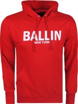 Ballin - Heren Hoodie - Sweat - Rood - Wit