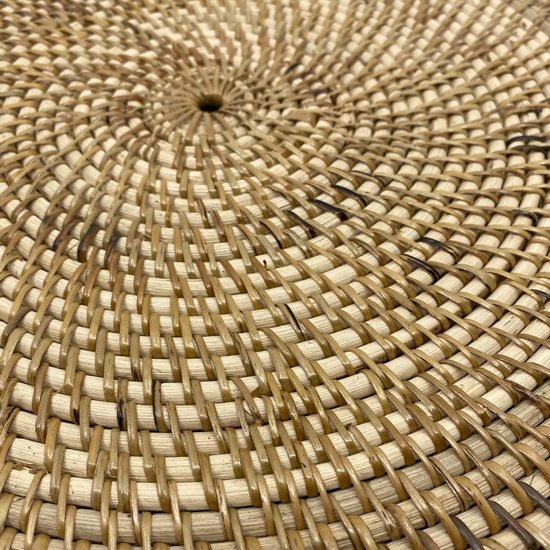 Grote Placemat Bohemian Boho Rattan NaturelSchelpen Ø 40cms! bol