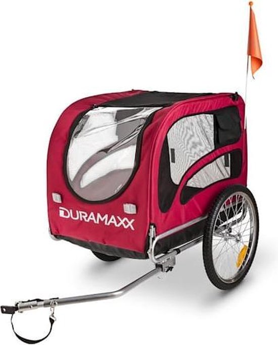DuraMaxx King Rex Hondenfietskar - <40 kg - 54x60x80cm - Rood