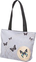Goebel - Joanna Charlotte | Tas Grey Butterflies | Artis Orbis - Shopper - 35x25cm