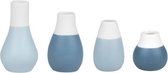 Räder -  Mini Pastel Blauwe vaasjes set van 4 stuks - Ø4cm en hoogte 4,5-8cm