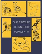 simple picture coloring book for kids 4 - 8