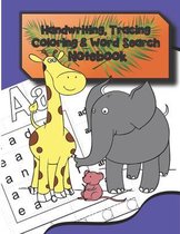 Handwriting, Tracing, Coloring & Word Search Notebook