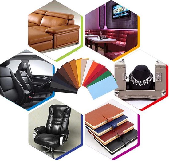 Leder reparatie kit, 40 x 80 cm OAZ kunstleer zelfklevend, kunstleer reparatie kit lederen reparatie patch zelfklevende lederen patches voor autostoelen meubels sofa tassen,Neu Dunkelbraun