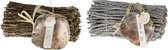 Naturel Collections Kokosvinger bundel met schelpen 20cm (1 stuk) assorti