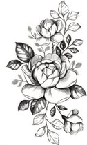 Half tattoo sleeve endless flower - plaktattoo - tijdelijke tattoo - 21 cm x 14.8 cm (L x B)