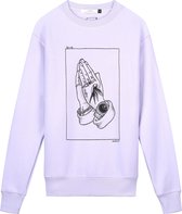 Collect The Label - Hippe Trui - Pray Tattoo Sweater - Lila - Unisex - L