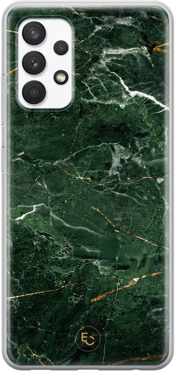 Hoesje geschikt voor Samsung Galaxy A32 4G - Marble jade green - Soft Case - TPU - Marmer - Groen - ELLECHIQ