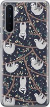 OnePlus Nord hoesje - Luiaard - OnePlus Nord case - Soft Case Telefoonhoesje - Zwart