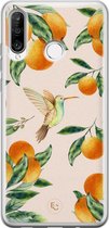 ELLECHIQ - Hoesje geschikt voor Huawei P30 Lite - Tropical fruit - TPU Siliconen Backcover - Natuur - Oranje