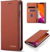 GSMNed – Leren telefoonhoesje Bruin – Luxe iPhone 11 hoesje Bruin – Portemonnee – Pasjeshouder voor iPhone 11 – Bruin