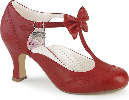 Pin Up Couture Hoge hakken shoes- FLAPPER-11 Rood