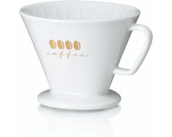 Koffiefilterhouder L, Porselein, Wit - Kela | Excelsa