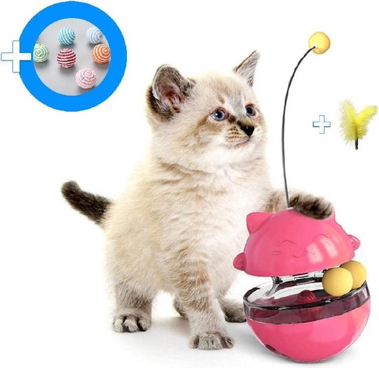 Kattenspeeltjes Intelligentie Kattenspeelgoed Katten Kat Cat Toy Kitten –  Roze Voeding... | bol.com