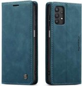 Caseme -  Samsung Galaxy A32 5G - Retro Wallet Hoesje - Blauw