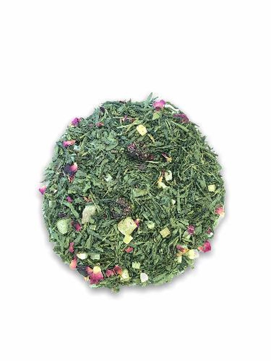Madame Chai - Angels Song - Heerlijke groene Sencha thee met ananas en papaya en kersen smaak - gezonde losse thee - lekker thee- ijsthee