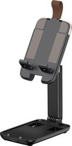 Luxe Tablethouder - iPad Houder Bureau - Standaard voor Telefoon en Tablet - Opvouwbaar - Aluminium - Verstelbaar - Premium Design - Geschikt voor Samsung / iPad - Chrome - Zwart