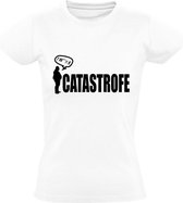 Catastrofe Dames t-shirt | massa is kassa | ramp | tegenslag | pechvogel | Wit