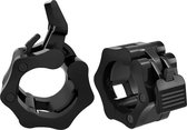 Fit Junkies - Olympic Lock Jaw Collars - Halterstangsluiters - Paar - Zwart - 50MM - Halterstangsluiters -Halterstangsluiting - thuis gym