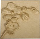 RAYHER Relief Picture Cherry Blossom Papier-Maché, Naturel, 20 x 20 x 3,5 cm