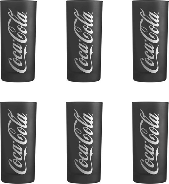 Luminarc Coca Cola Longdrinkglas - Drinkglazen - Zwart - 27 cl - 6 stuks