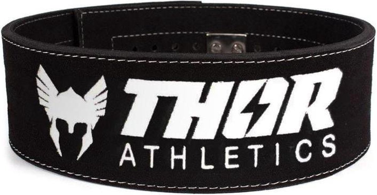 Thor Athletics - Powerlift Riem - Lifting Belt - Clip Sluiting - Zwart - Gewichthefriem - Krachttraining Accesscoires - Powerlifting - Bodybuilding - Deadlift - Squat - Maat (XXXL)